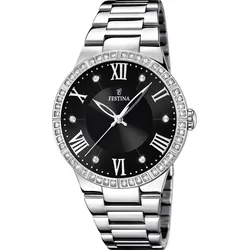 Festina Quarz Damen Boyfriend F16719/2 - schwarz,silber - 36.5mm