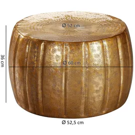 Wohnling Couchtisch Gold Aluminium 60 x 36 cm
