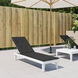 JUNZAI Liegestuhl-Auflage Schwarz (75+105) x50x3 cm, Hollywoodschaukel Auflage, Sonnenliege Auflage, Gartenliege Auflage, Liegenauflage, Deckchair Auflagen