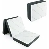 Klappmatratze, Gästematratze, 3-teilige Faltmatratze mit abnehmbarem Bezug, 193 x 80 x 10 cm, klappbare Matratze für Wohnmobil, Gästebett - Costway