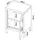 [en.casa] Nachtschrank Inari 40 x 30 x 57 cm Schwarz