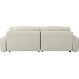 s-style möbel Leon Ecksofa mit Bettfunktion und Bettkasten Beige