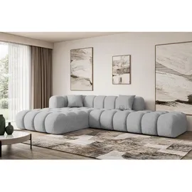 altdecor Ecksofa in L-Form Corner Sofa Bett Eckcouch Couch Wohnlandschaft Cauchsofa Olea-L2-309x190x70 cm Hellgrau