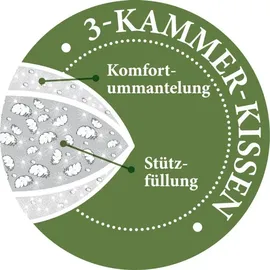 Paradies Mali Kopfkissen 80 x 80 cm Weiß