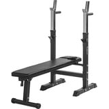 MOVIT Hantelbank Movit® Hantelbank, verstellbare Langhantelablage, (1-tlg), Dip-Station, faltbar, Heim-Trainingsgerät Home-Gym Kraftstation schwarz