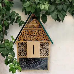 Insekten Haus Hotel Marien Käfer Bienen Brut Nist Kasten Kiefer Holz 55 cm