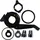 Shimano NEXUS CJ-C7000 Kleinteile Set - 7-Gang Getriebenabe Adapter für Nabenschaltung - Kleinteile Getriebenabe