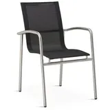 barths Khartum Stapelsessel 56 x 62 x 88 cm silber/schwarz