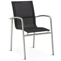barths Khartum Stapelsessel 56 x 62 x 88 cm silber/schwarz