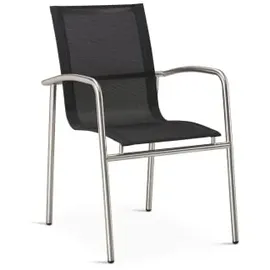 barths Khartum Stapelsessel 56 x 62 x 88 cm silber/schwarz