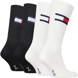 Tommy Hilfiger 4er Pack Socken Schwarz/Weiß 39-42