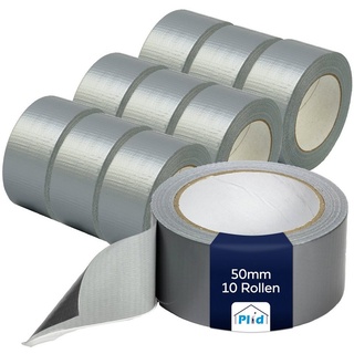 Plid Plid® Panzertape silber 50m x 48mm (wasserfest] - Extra Starkes Gewebeband - silber
