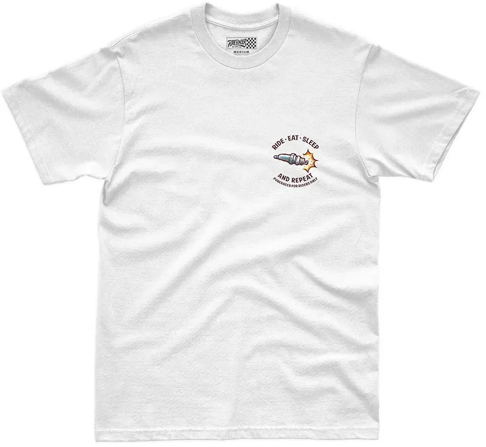 Pure Racer Ride-eat-sleep Kurzarm-t-shirt - White - 2XL