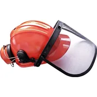 Forsthelm-Kombination orange Gesichtsschutz und Gehörschutz (Schutzkleidung, Kopfschutz)