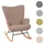 Mendler Schaukelstuhl HWC-N14 Stoff/Textil 320 g/m2 80 x 100 x 80 cm Braun