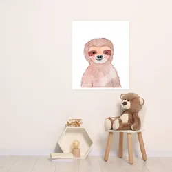 Bild mit Rahmen LÜTTENHÜTT "oder Poster, Freundliches Faultier", bunt (farbe bild(er): bunt), B:30cm H:40cm T:0,2cm, Papier, Bilder, HD Premium Druck