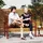 Outsunny Gartenbank 127 x 63 x 85 cm Rot