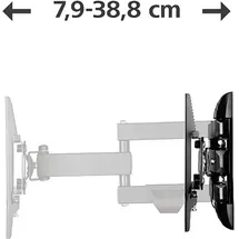 Hama TV-Wandhalterung schwenkbar, neigbar, ausziehbar, 122 cm (48") bis 25 kg -12 - 12°