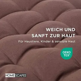 Homescapes Bankauflage 108 x 42 x 5 cm braun 2-tlg.