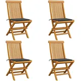 vidaXL Gartenstuhl 50 x 114,2 x 34,5 cm braun 4 St.