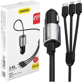 DUDAO (R5ProN Autoadapter 17Watt Lightning/USB-C/USB micro 1m