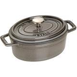 Staub Cocotte 15 cm oval graphitgrau