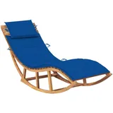 vidaXL Teak Massiv Schaukelliege mit Auflage Sonnenliege Gartenliege Holzliege Liege Liegestuhl Gartenmöbel Saunaliege Freizeitliege Strandliege Relaxliege