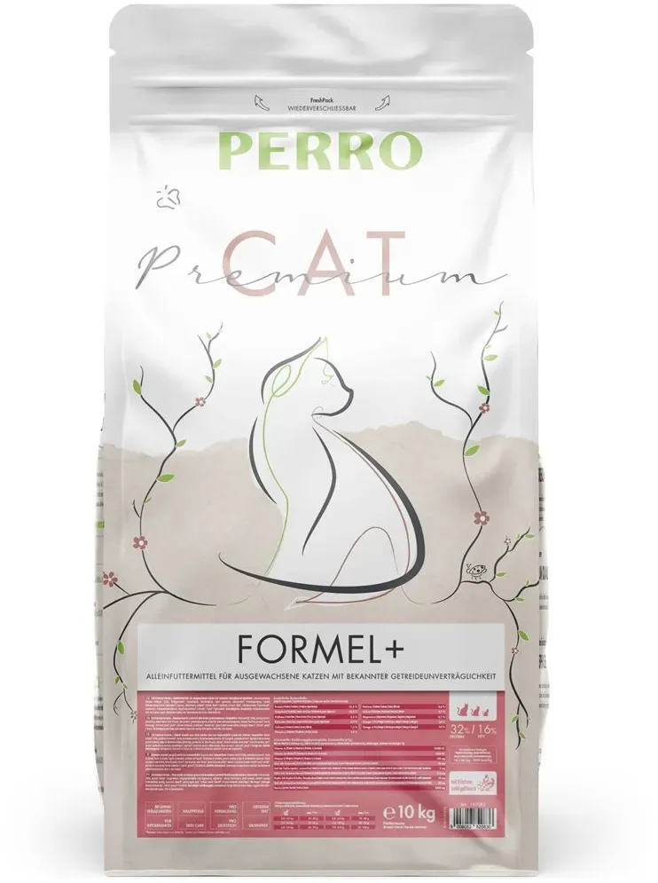 Perro Cat Premium Formel+ Ohne Getreide Futter 10 kg