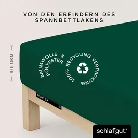 schlafgut Frottex 120 x 200 - 130 x 200 cm green deep