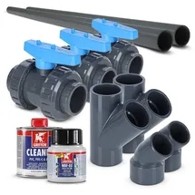 Paradies Pool Bypass Set 2 grau Ø 50 mm