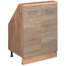 Vicco Dachschrägenschrank Rion, Sonoma/Goldkraft Eiche, mit 2 Türen platzsparend für Dachschrägen