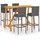 vidaXL Gartenbar Set 5-tlg. Grau
