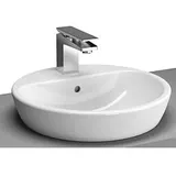 Vitra Metropole Aufsatz-Waschtisch 5941B003-0001 weiß, mit Überlauf, 44,5x45cm, rund, mit Hahnloch