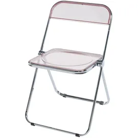 [en.casa] Stühle, Pornainen 2er Set Rosa, transparent