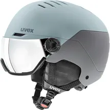 Uvex Wanted vis WE Skihelm, mit Visier-Blau-54-58