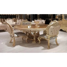 aea Rund Esstisch 173 x 83 cm gold