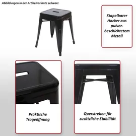 MCW Hocker A73 Metall 39 x 46 x 39 cm Grau