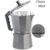 Cucina di Modena Espresso-Kocher 0,4 l Hammerschlag-Optik 9 St.