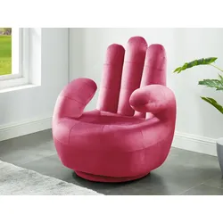 Fingersessel drehbar - Samt - Fuchsia - CATCHY
