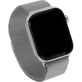 Apple Watch Series 8 GPS + Cellular 45 mm Edelstahlgehäuse silber, Milanaise Armband silber