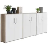 moebel-dich-auf Aktenschrank OFFICE EDITION (Set 9, Büroschrank abschließbar mit Metallgriffen) Made in Germany beige