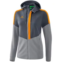 Erima Squad Trainingsjacke mit Kapuze Damen Slate grey/monument grey/new