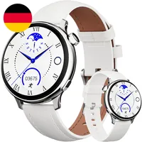 Smartwatch Damen Mit Telefonfunktion, 1.27" HD Voll Touch Screen, Fitnessuhr Dam