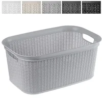 Kadax Wäschekorb, multifunktionaler Korb, 27 L, aus Kunststoff, Grau - Kadax