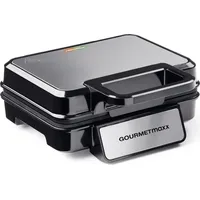 GOURMETmaxx Waffeleisen Belgische Waffeln 1200W Edelstahl/schwarz | Schwarz