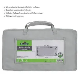 Dehner Abdeckung für Auflagen oder Kissen 125 x 50 x 32 cm Grau