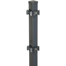 Floraworld Zaunpfosten 4 x 170 cm Grau/Stahl