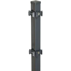 Floraworld Zaunpfosten 4 x 170 cm Grau/Stahl