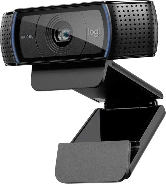Logitech C920 HD PRO Webcam, Full HD 1080p, 78° Sichtfeld, Autofokus, klarer Stereoklang, Belichtungskorrektur, USB-Anschluss für Skype, FaceTime, Hangouts usw. PC/Mac/ChromeOS/Android – Schwarz