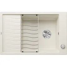 Blanco Elon XL 6 S links Einbau von Oben silgranit softweiß Handbetätigung 780 x 500 mm
